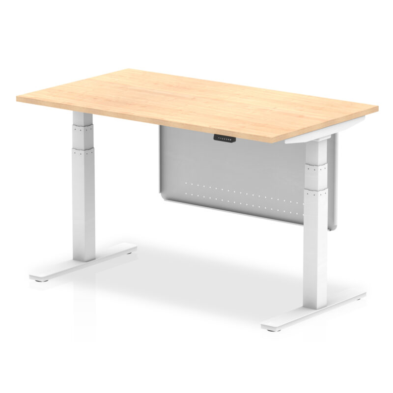 Air Height Adjustable Desk without Cable Ports with Steel Modesty Panel - Image 27