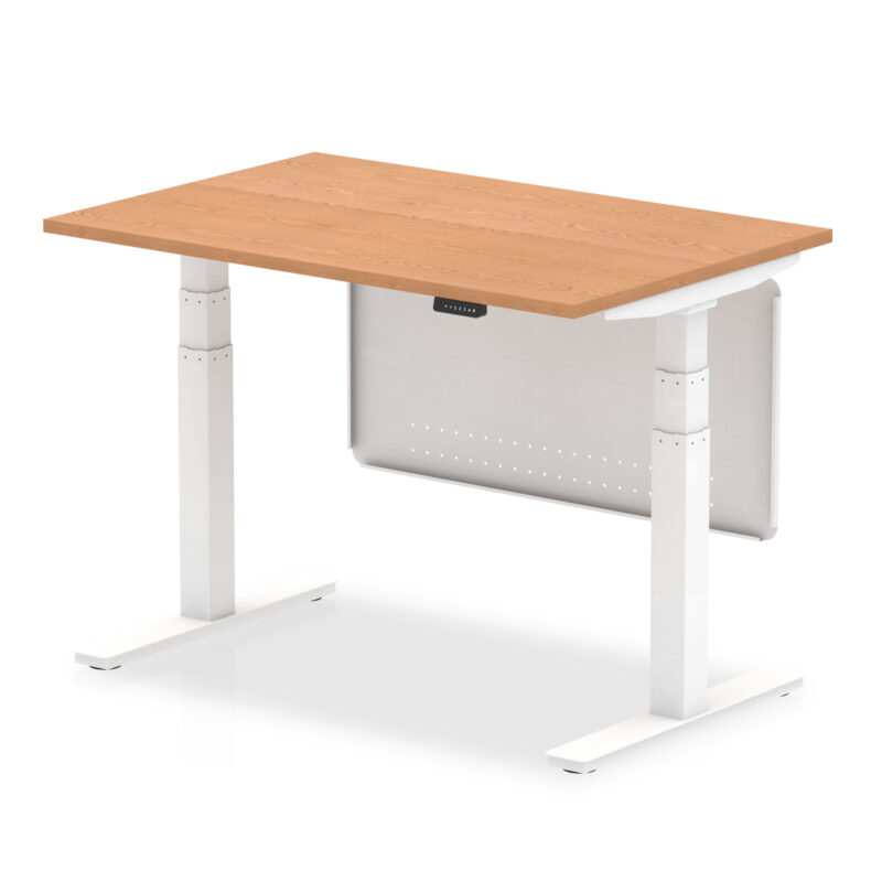 Air Height Adjustable Desk without Cable Ports with Steel Modesty Panel - Image 12