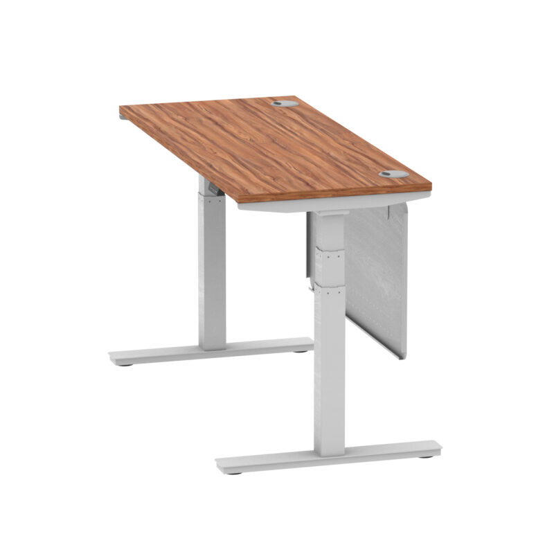 Air Height Adjustable Slimline Desk With Cable Ports With Steel Modesty Panel - Image 52