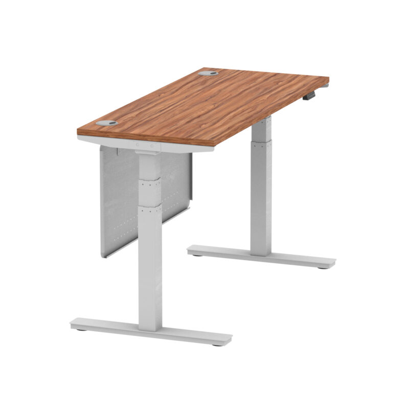 Air Height Adjustable Slimline Desk With Cable Ports With Steel Modesty Panel - Image 57