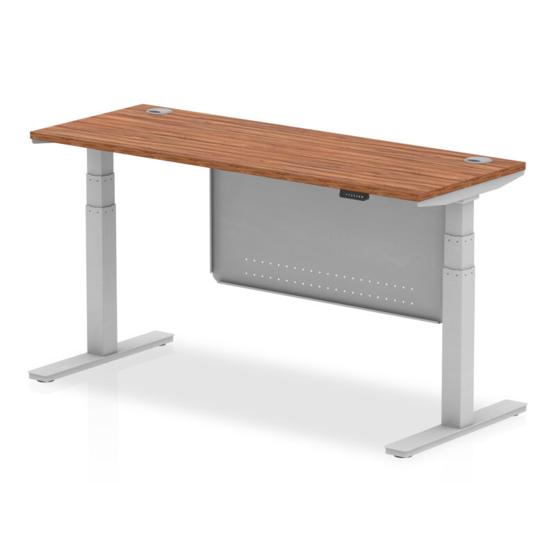 Air Height Adjustable Slimline Desk With Cable Ports With Steel Modesty Panel - Image 167