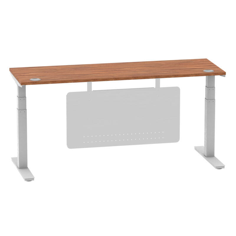 Air Height Adjustable Slimline Desk With Cable Ports With Steel Modesty Panel - Image 216