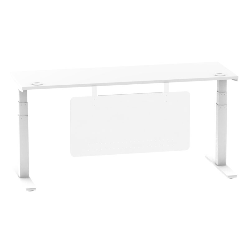 Air Height Adjustable Slimline Desk With Cable Ports With Steel Modesty Panel - Image 248