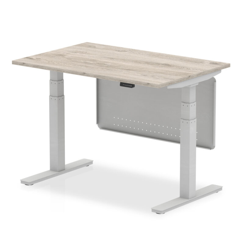 Air Height Adjustable Desk without Cable Ports with Steel Modesty Panel - Image 5