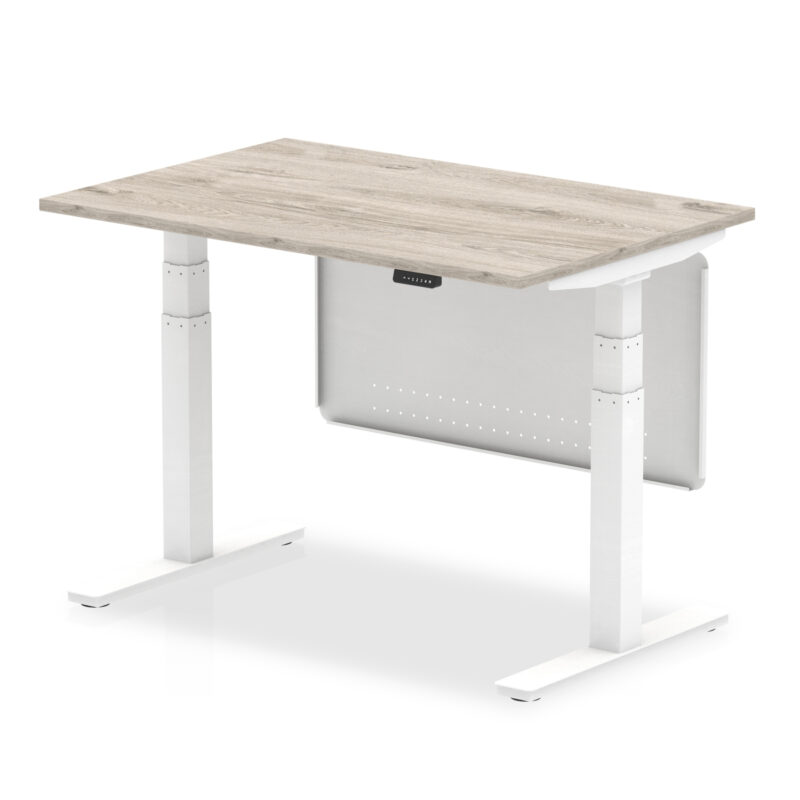 Air Height Adjustable Desk without Cable Ports with Steel Modesty Panel - Image 6
