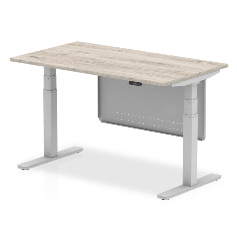 Air Height Adjustable Desk without Cable Ports with Steel Modesty Panel - Image 23