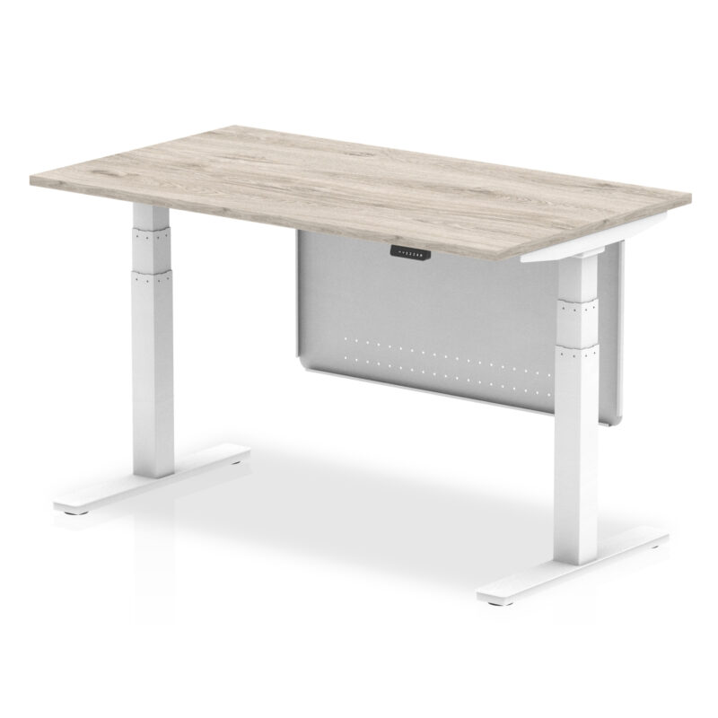 Air Height Adjustable Desk without Cable Ports with Steel Modesty Panel - Image 24