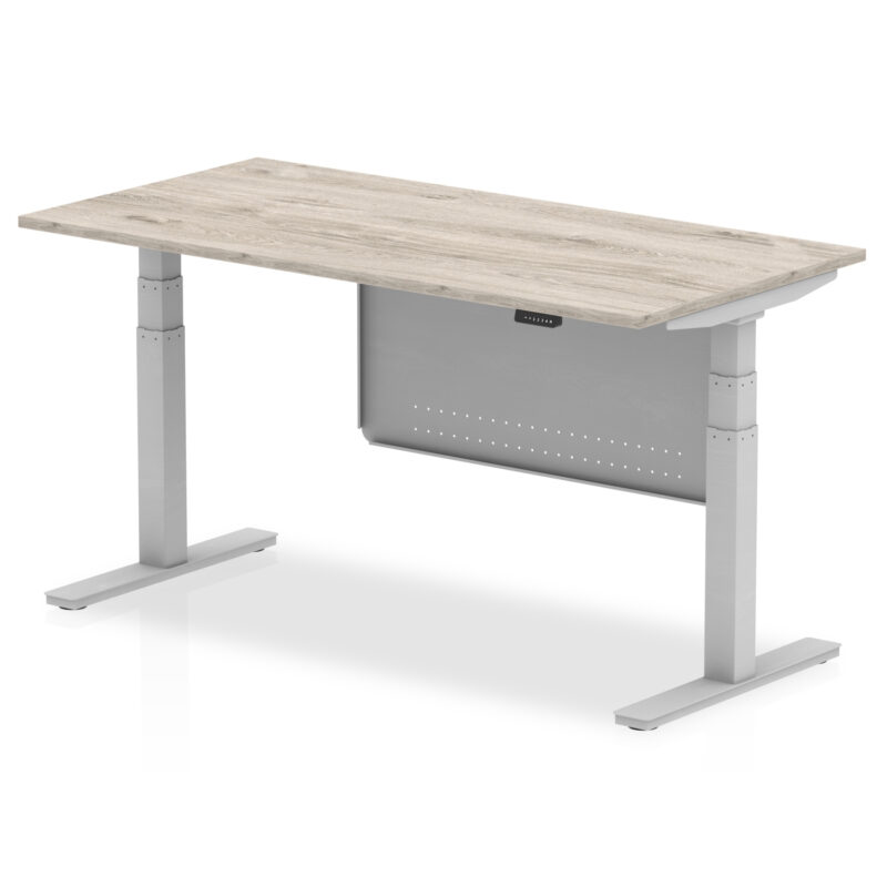 Air Height Adjustable Desk without Cable Ports with Steel Modesty Panel - Image 41