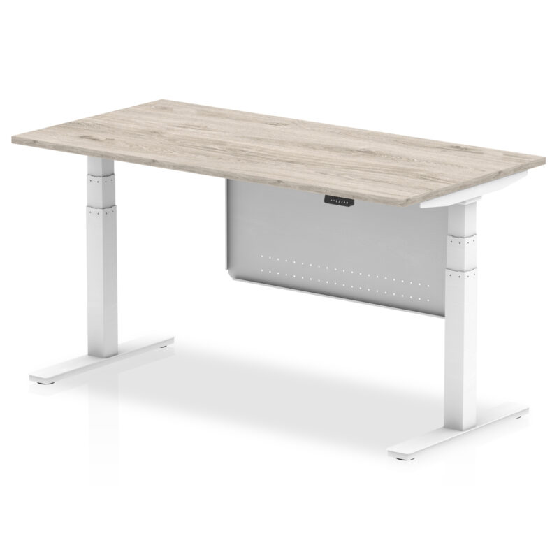 Air Height Adjustable Desk without Cable Ports with Steel Modesty Panel - Image 42