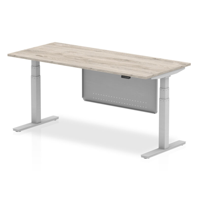 Air Height Adjustable Desk without Cable Ports with Steel Modesty Panel - Image 59