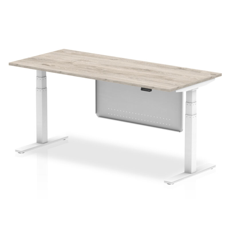 Air Height Adjustable Desk without Cable Ports with Steel Modesty Panel - Image 60