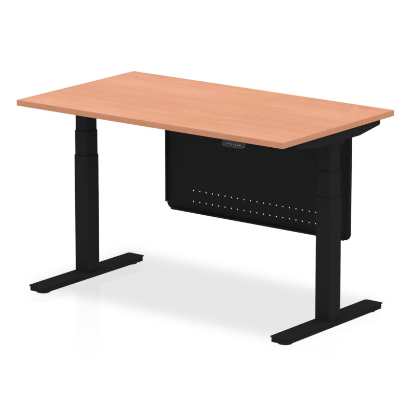Air Height Adjustable Desk without Cable Ports with Steel Modesty Panel - Image 19