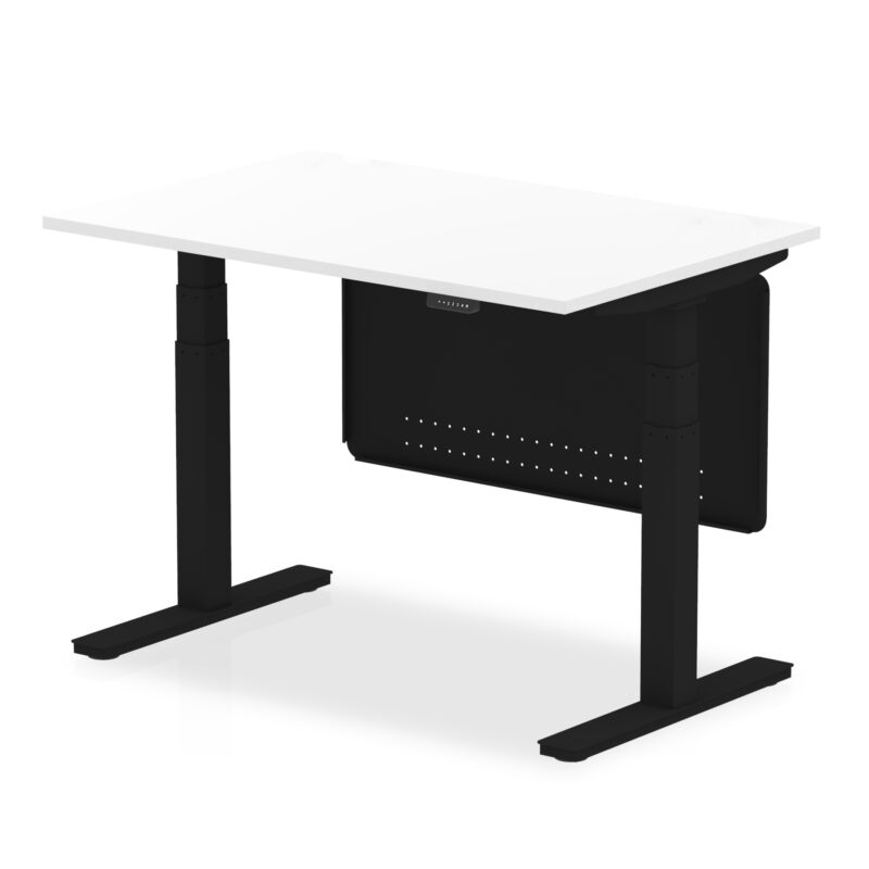 Air Height Adjustable Desk without Cable Ports with Steel Modesty Panel - Image 16