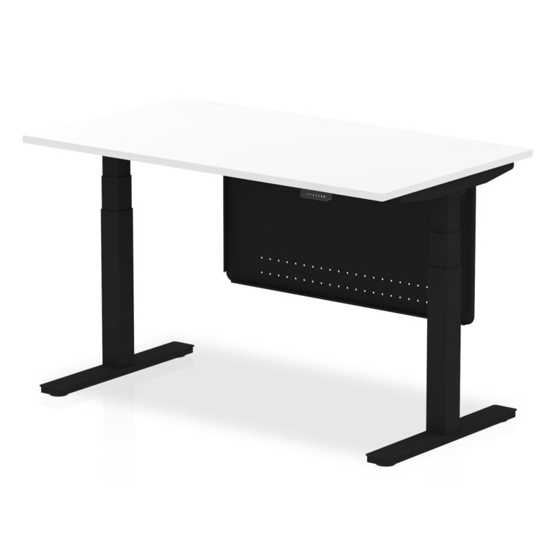 Air Height Adjustable Desk without Cable Ports with Steel Modesty Panel - Image 34