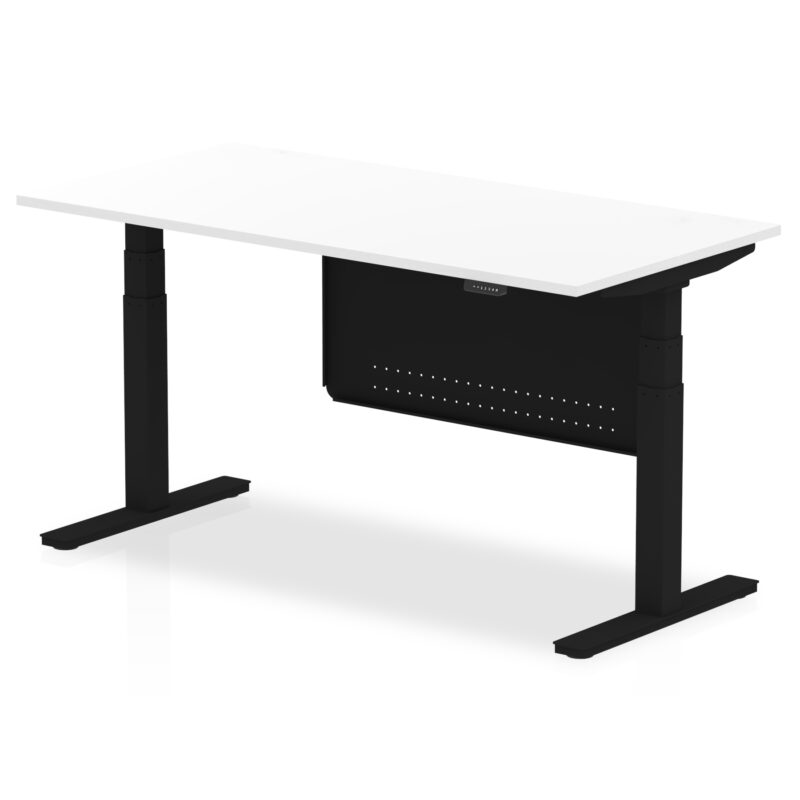 Air Height Adjustable Desk without Cable Ports with Steel Modesty Panel - Image 52