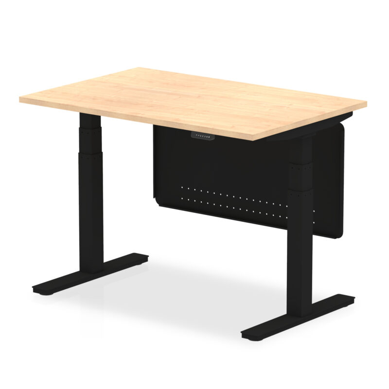 Air Height Adjustable Desk without Cable Ports with Steel Modesty Panel - Image 7