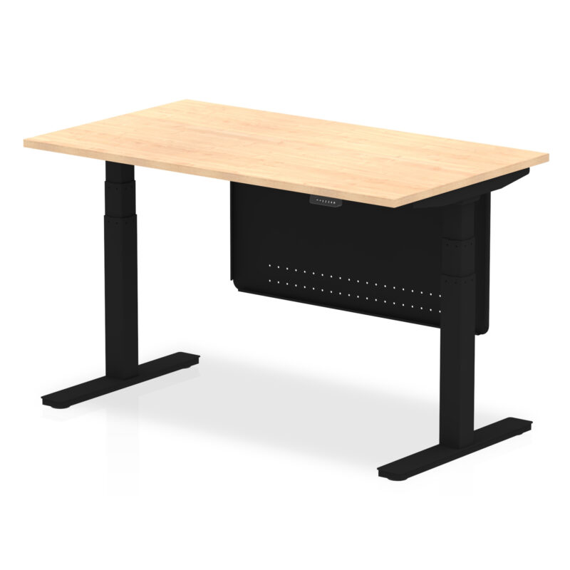 Air Height Adjustable Desk without Cable Ports with Steel Modesty Panel - Image 25