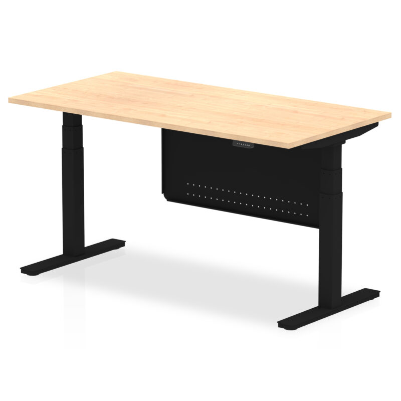 Air Height Adjustable Desk without Cable Ports with Steel Modesty Panel - Image 43