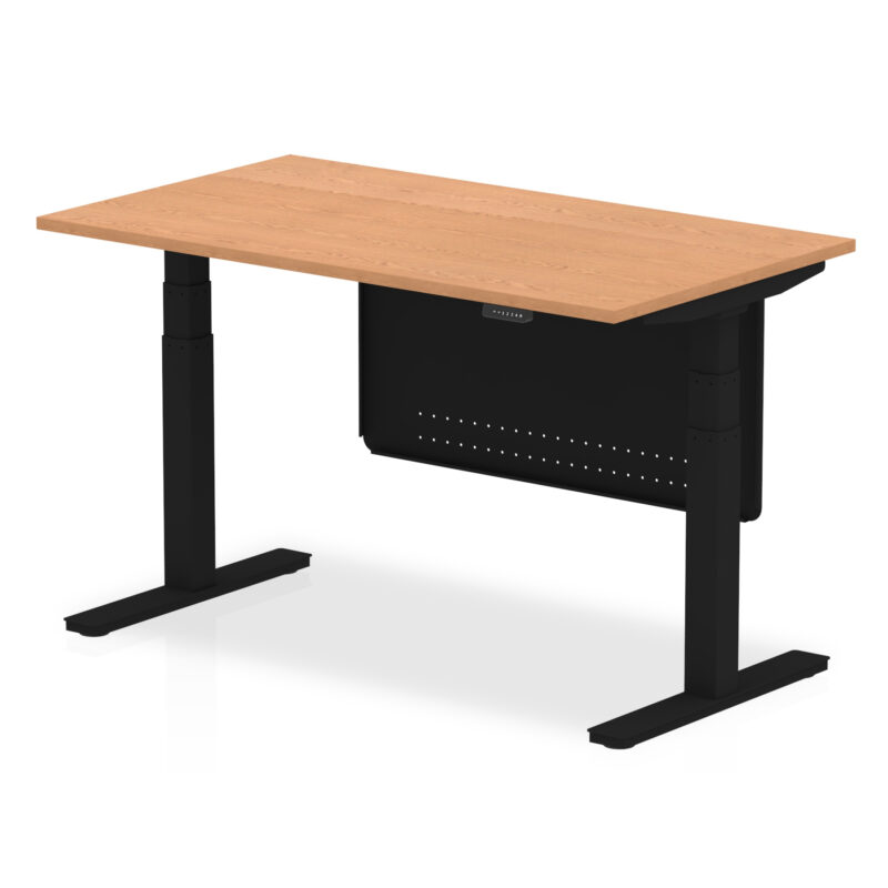 Air Height Adjustable Desk without Cable Ports with Steel Modesty Panel - Image 28
