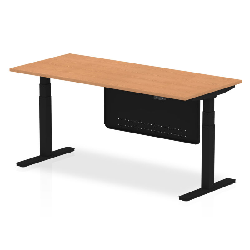 Air Height Adjustable Desk without Cable Ports with Steel Modesty Panel - Image 64