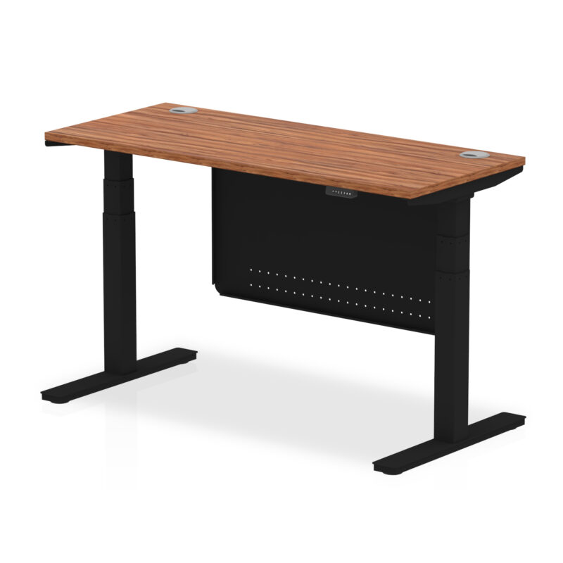 Air Height Adjustable Slimline Desk With Cable Ports With Steel Modesty Panel - Image 43