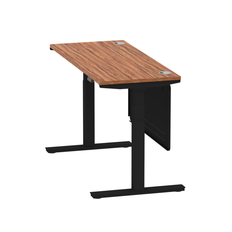 Air Height Adjustable Slimline Desk With Cable Ports With Steel Modesty Panel - Image 44