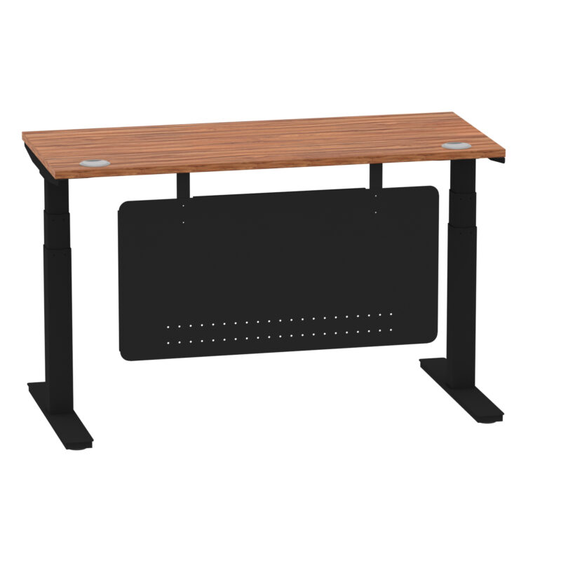 Air Height Adjustable Slimline Desk With Cable Ports With Steel Modesty Panel - Image 46
