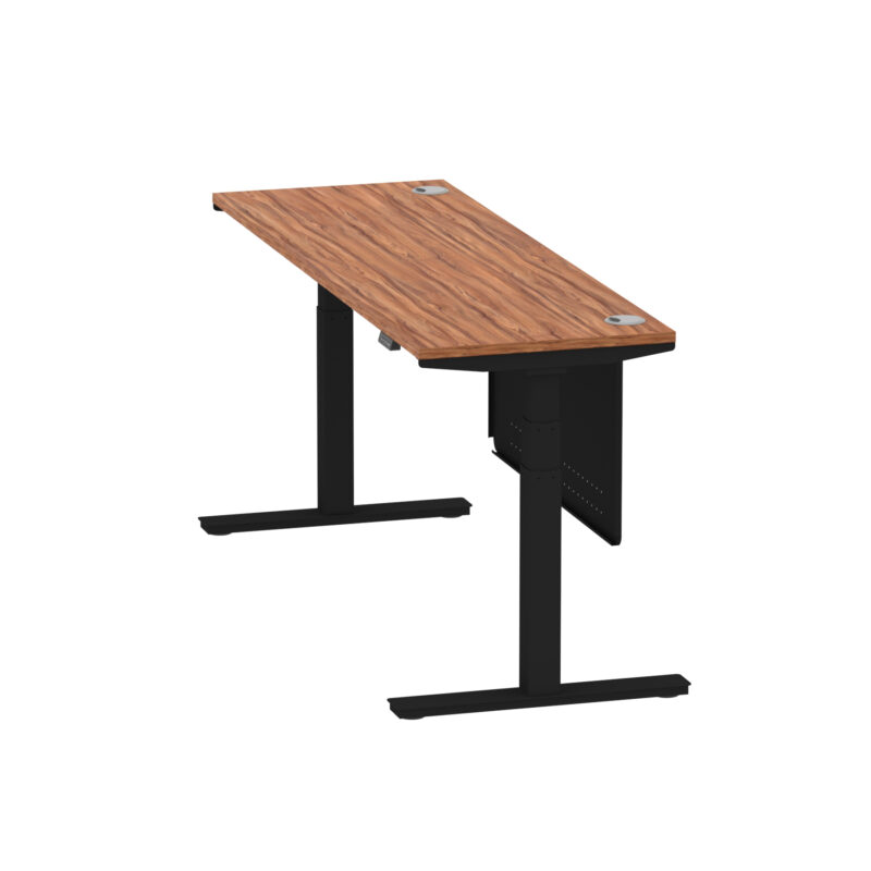 Air Height Adjustable Slimline Desk With Cable Ports With Steel Modesty Panel - Image 206
