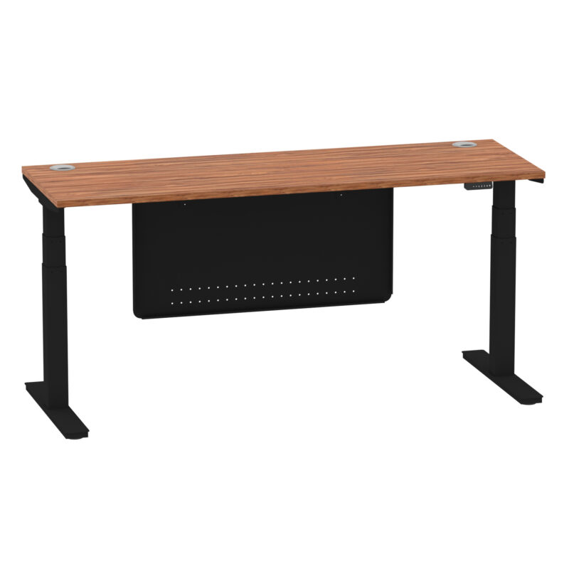 Air Height Adjustable Slimline Desk With Cable Ports With Steel Modesty Panel - Image 212