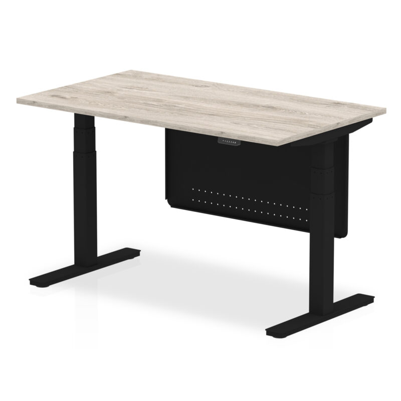 Air Height Adjustable Desk without Cable Ports with Steel Modesty Panel - Image 22