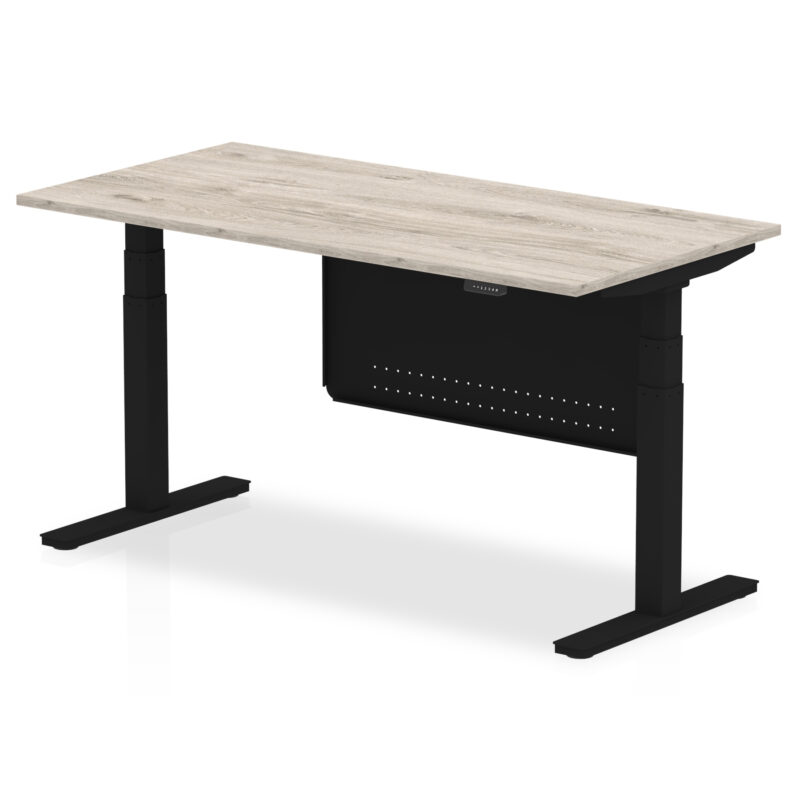 Air Height Adjustable Desk without Cable Ports with Steel Modesty Panel - Image 40