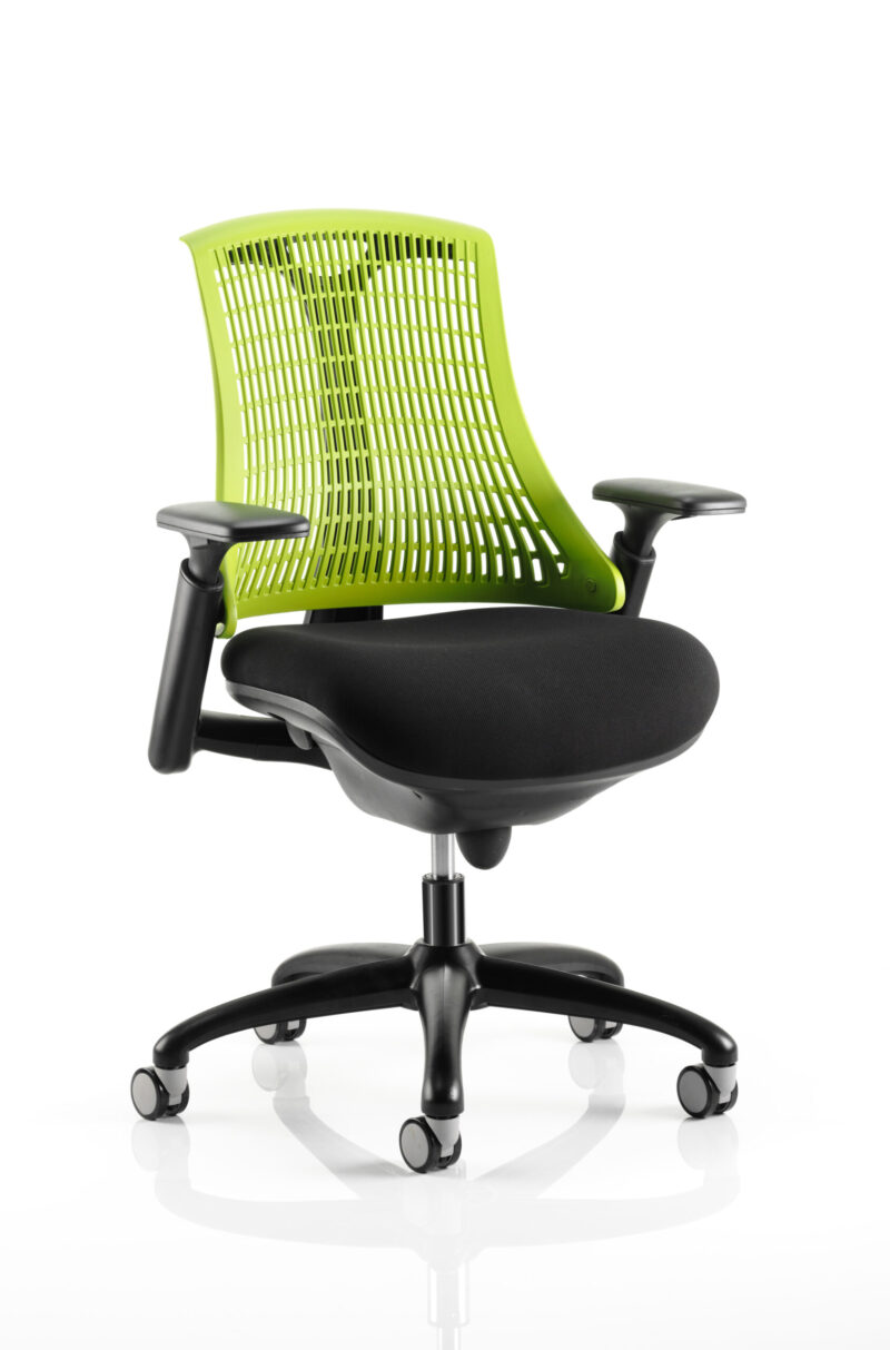 Flex Medium Back Black Frame Task Operator Office Chair with Arms - Image 38