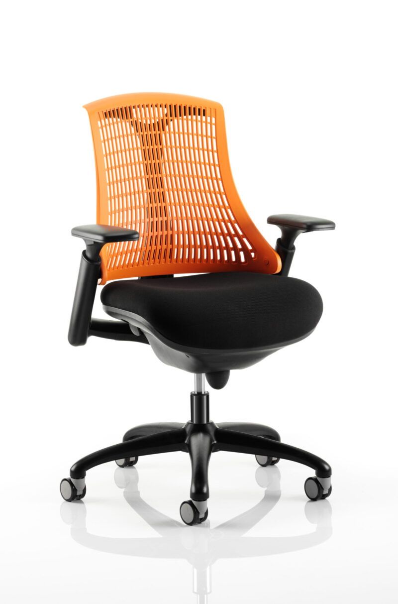Flex Medium Back Black Frame Task Operator Office Chair with Arms - Image 40