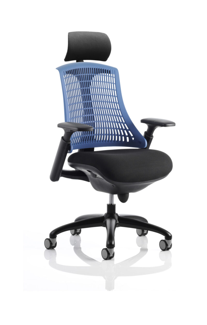Flex Medium Back Black Frame Task Operator Office Chair with Arms - Image 11