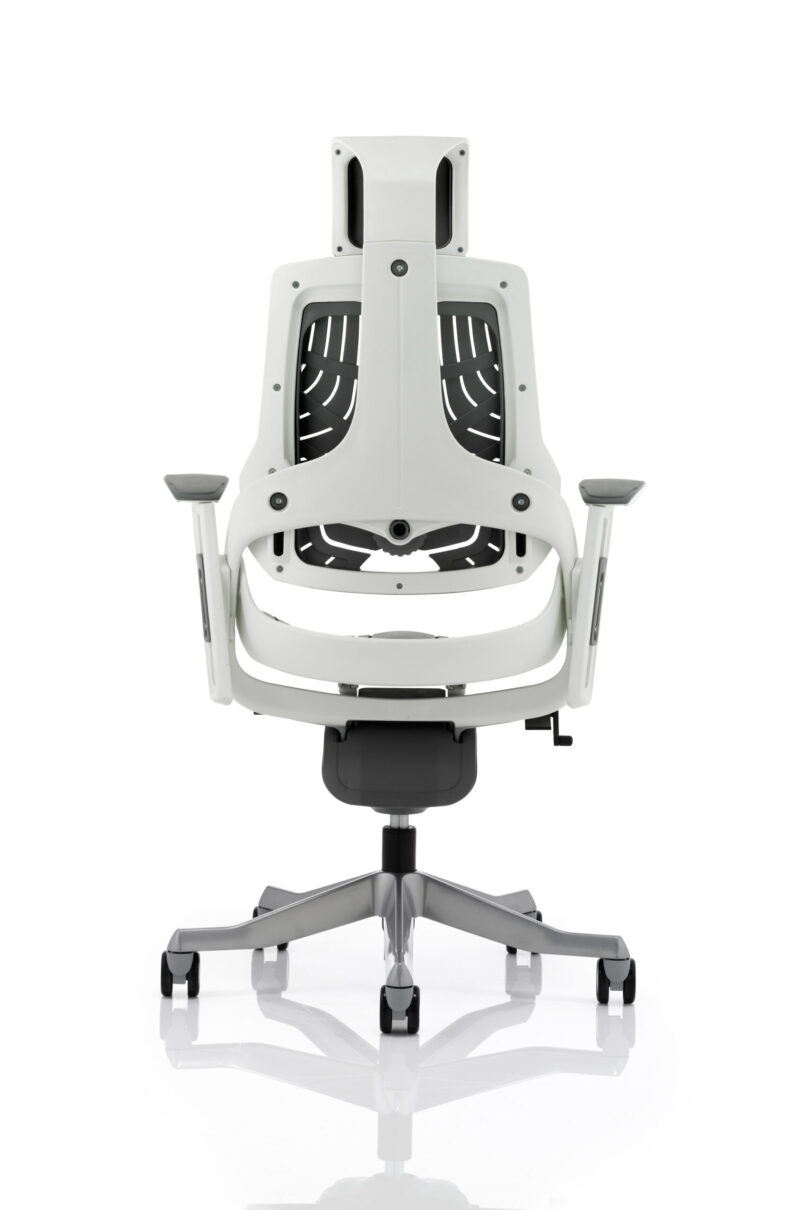 Zure High Back White Shell Executive Office Chair with Arms - Image 41
