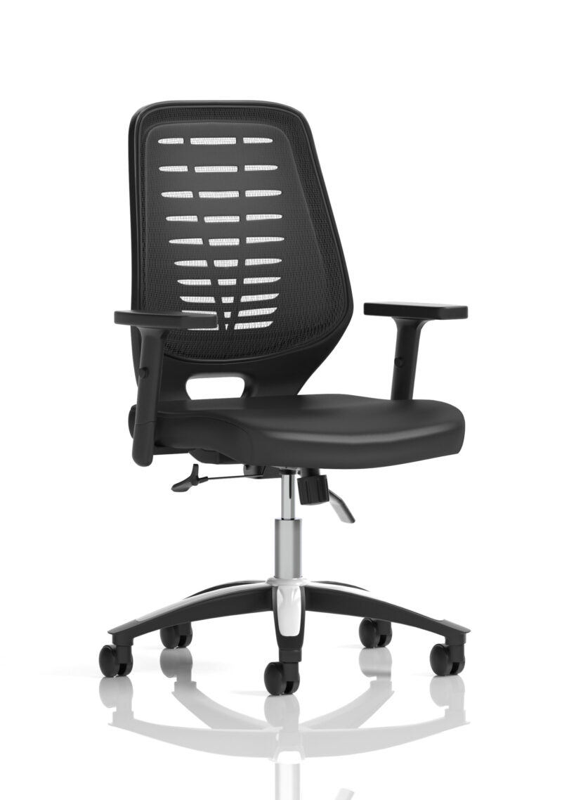 Relay Medium Mesh Back Task Operator Office Chair with Arms - Image 6