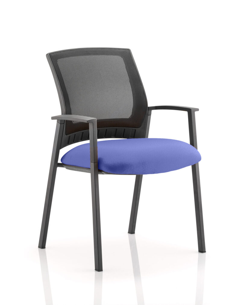 Metro Medium Mesh Back Stacking Visitor Chair with Arms - Image 7
