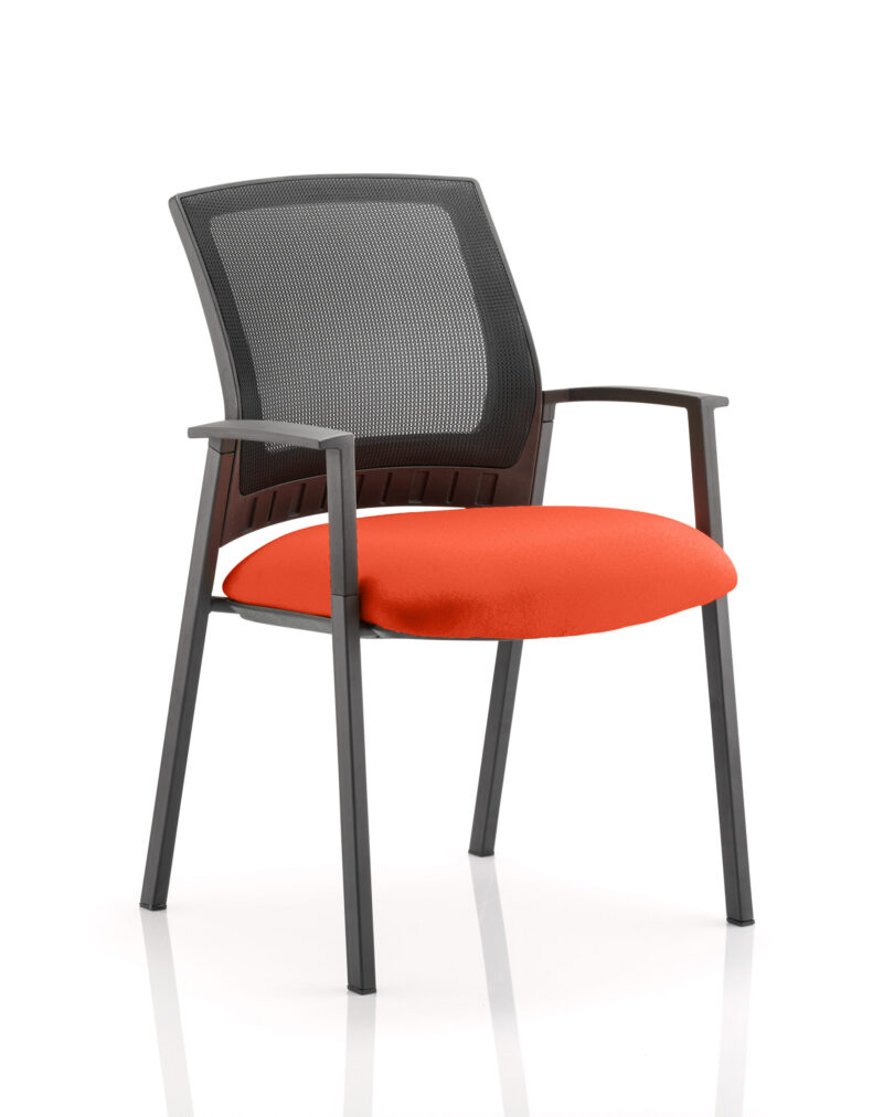 Metro Medium Mesh Back Stacking Visitor Chair with Arms - Image 8