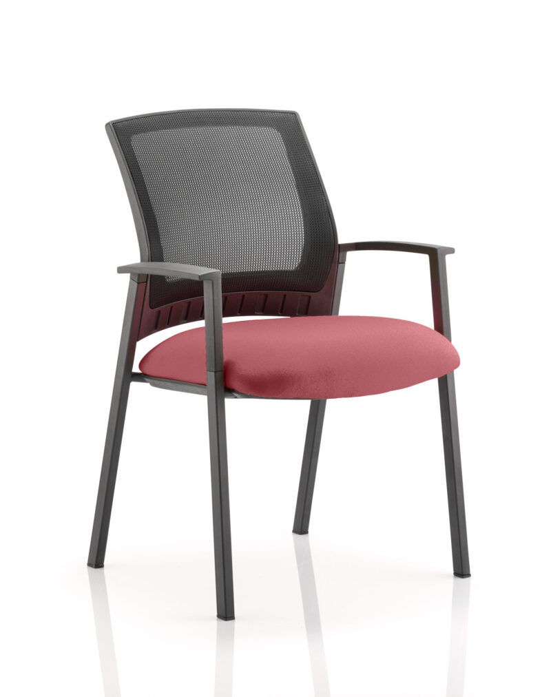 Metro Medium Mesh Back Stacking Visitor Chair with Arms - Image 10