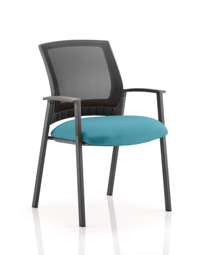 Metro Medium Mesh Back Stacking Visitor Chair with Arms - Image 11