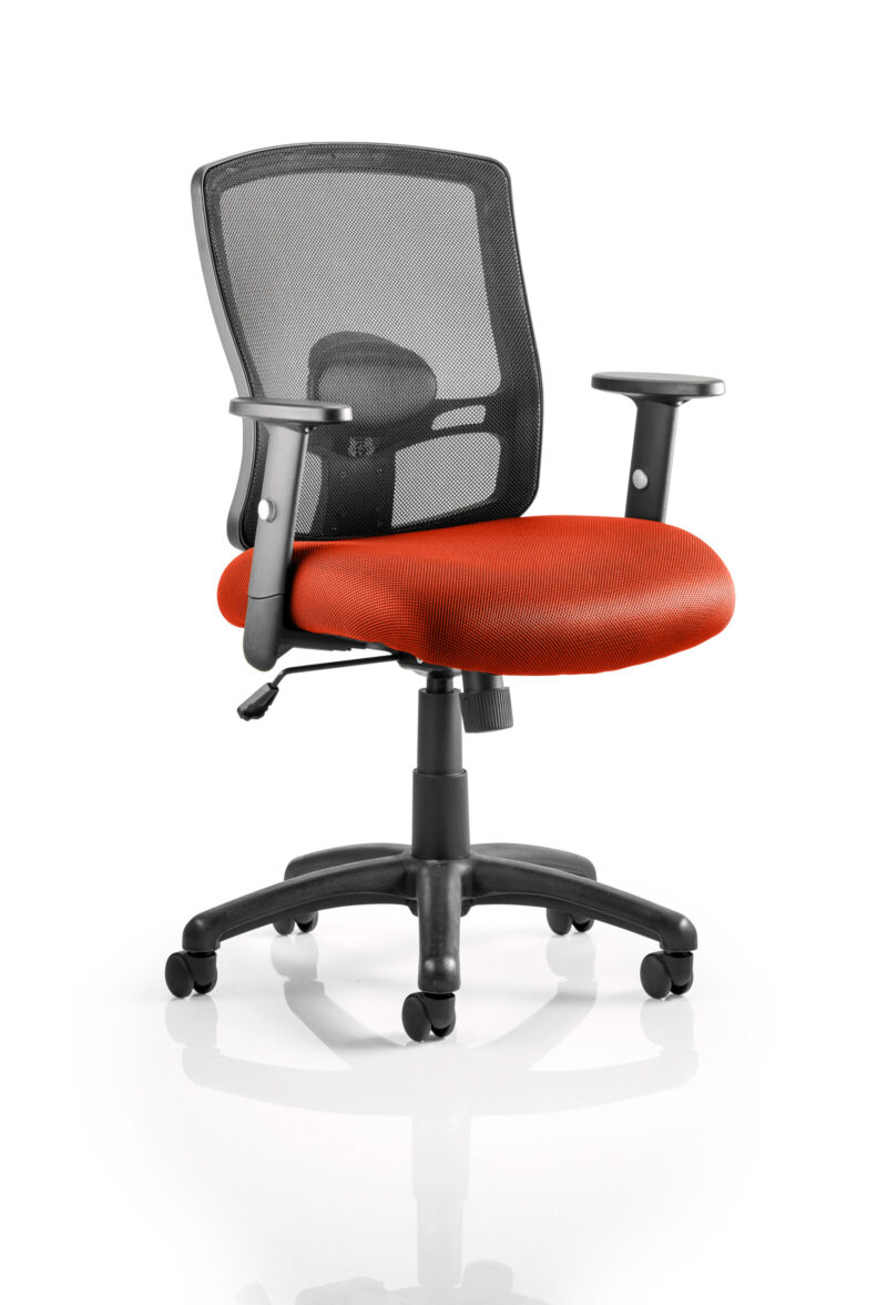 Portland Medium Mesh Back Task Operator Office Chair with Arms - Image 12