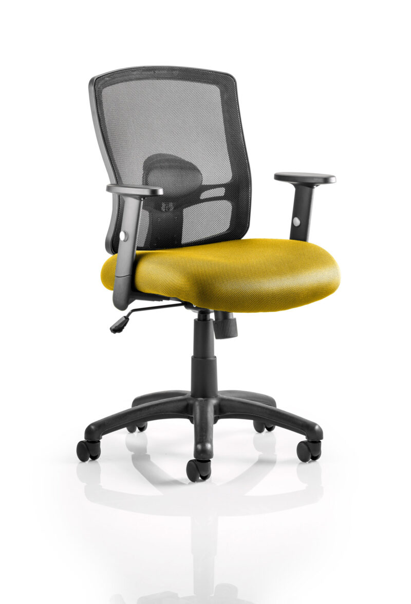 Portland Medium Mesh Back Task Operator Office Chair with Arms - Image 13