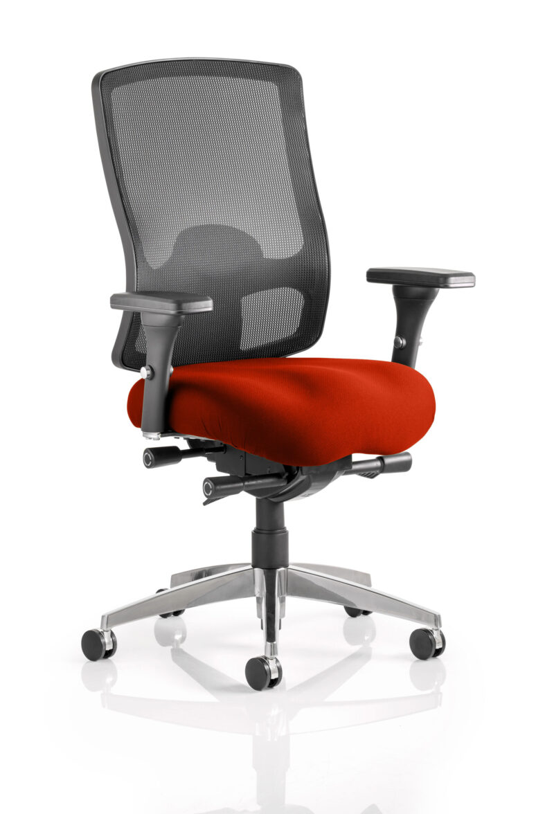 Regent High Mesh Back Ergonomic Task Operator Office Chair with Arms - Image 12