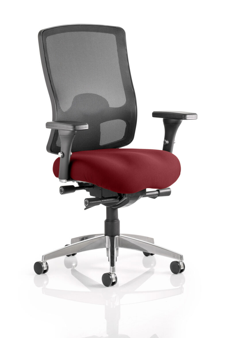 Regent High Mesh Back Ergonomic Task Operator Office Chair with Arms - Image 14