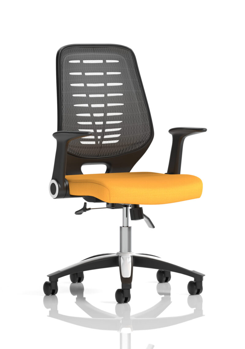 Relay Medium Mesh Back Task Operator Office Chair with Arms - Image 36