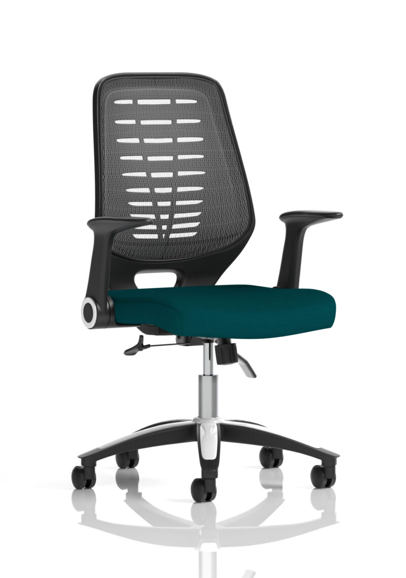 Relay Medium Mesh Back Task Operator Office Chair with Arms - Image 40
