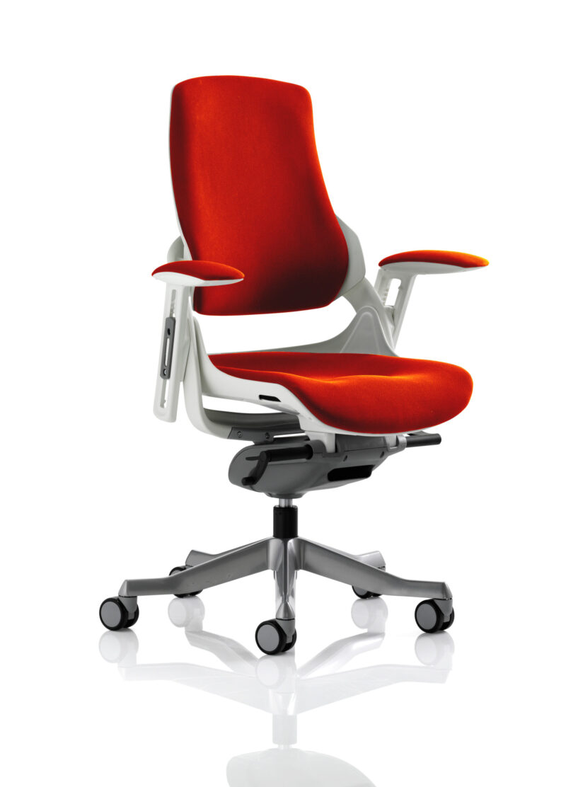 Zure High Back White Shell Executive Office Chair with Arms - Image 53
