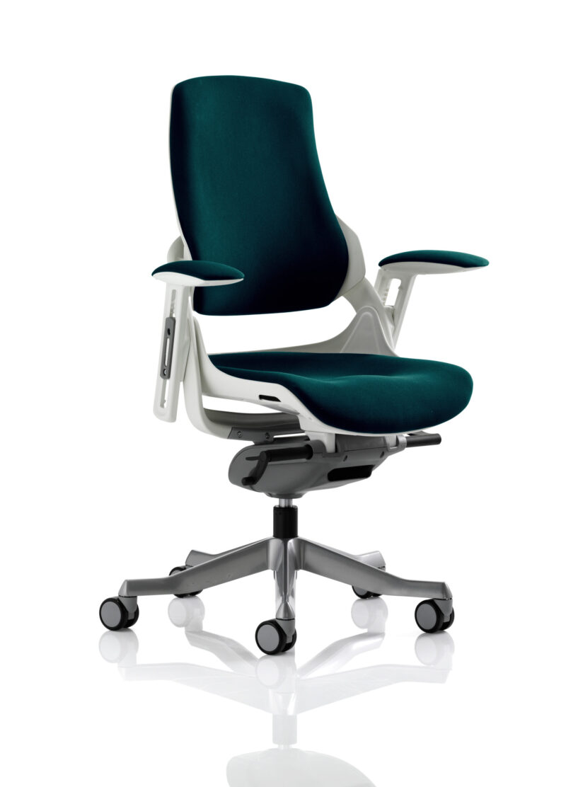 Zure High Back White Shell Executive Office Chair with Arms - Image 56