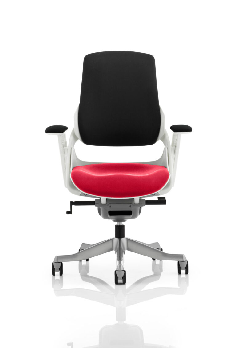 Zure High Back White Shell Executive Office Chair with Arms - Image 58