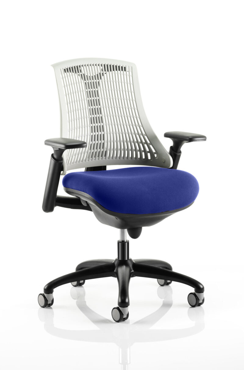 Flex Medium Back Black Frame Task Operator Office Chair with Arms - Image 26